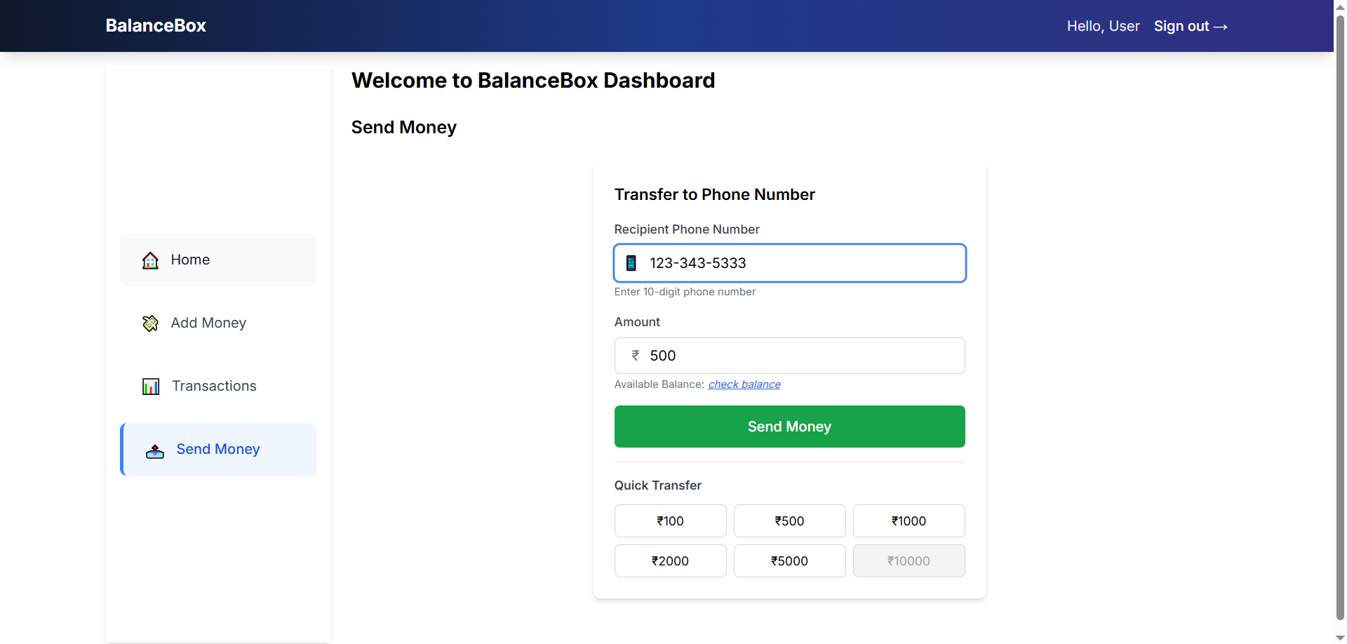 BalanceBox Wallet
