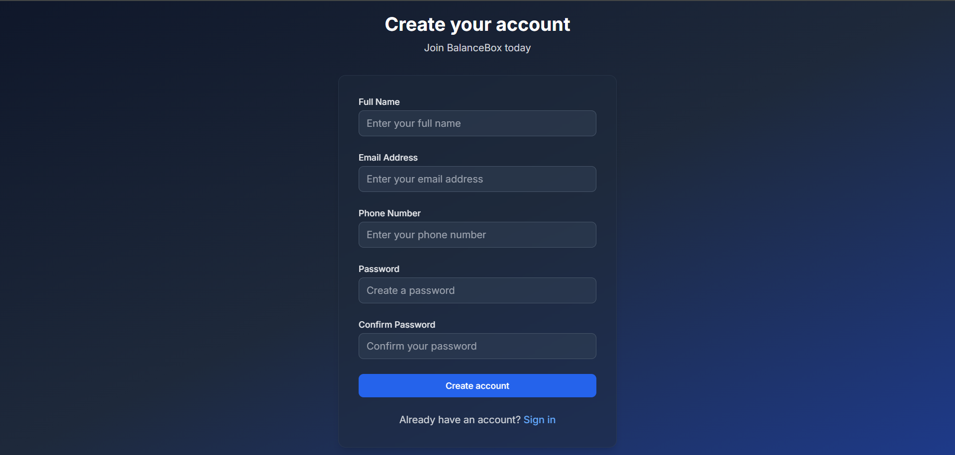 User Registration and Account Creation