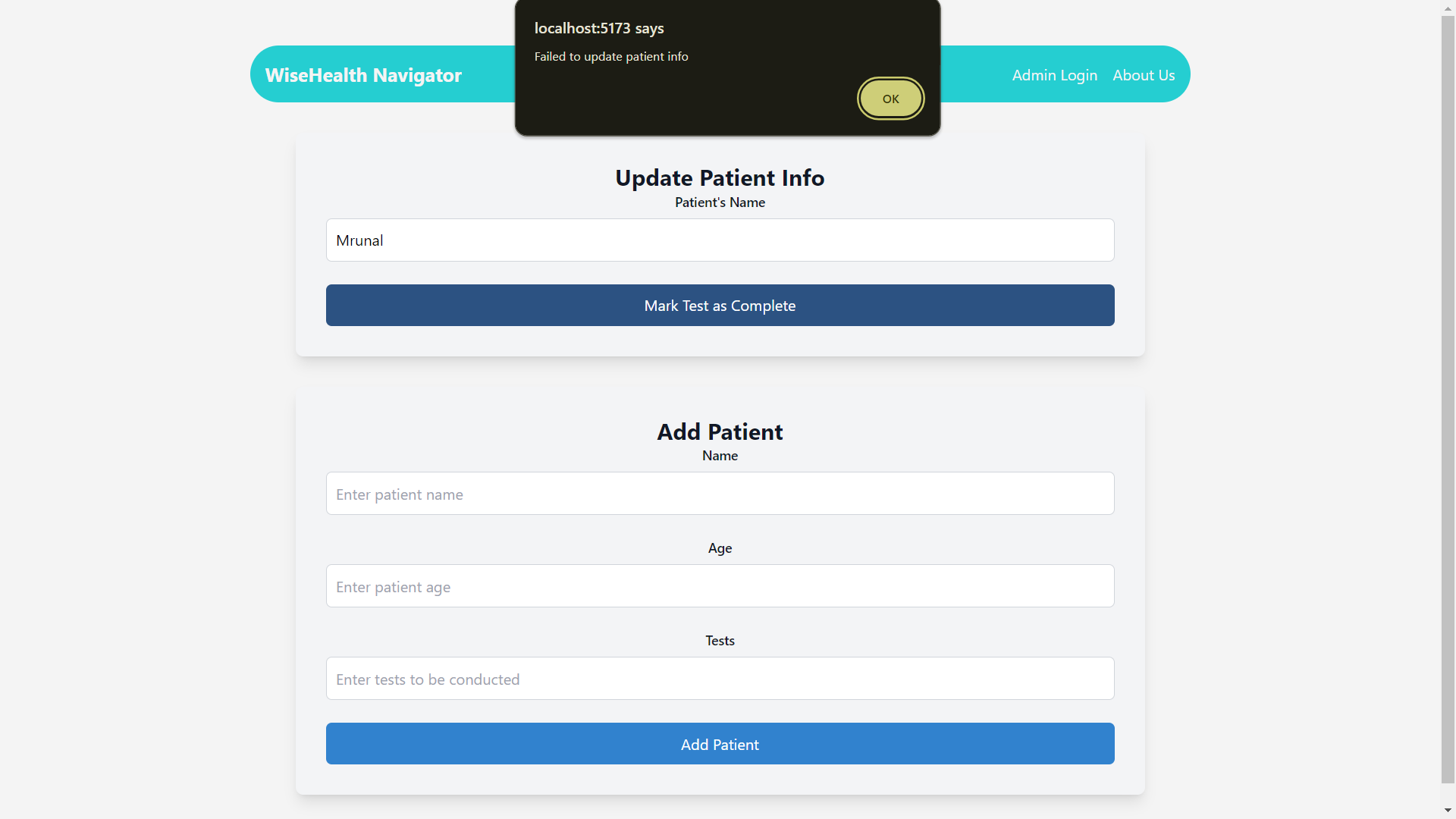 Error Handling and User Feedback